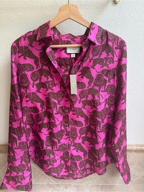 J. Crew 100% Silk Button-Up NWT